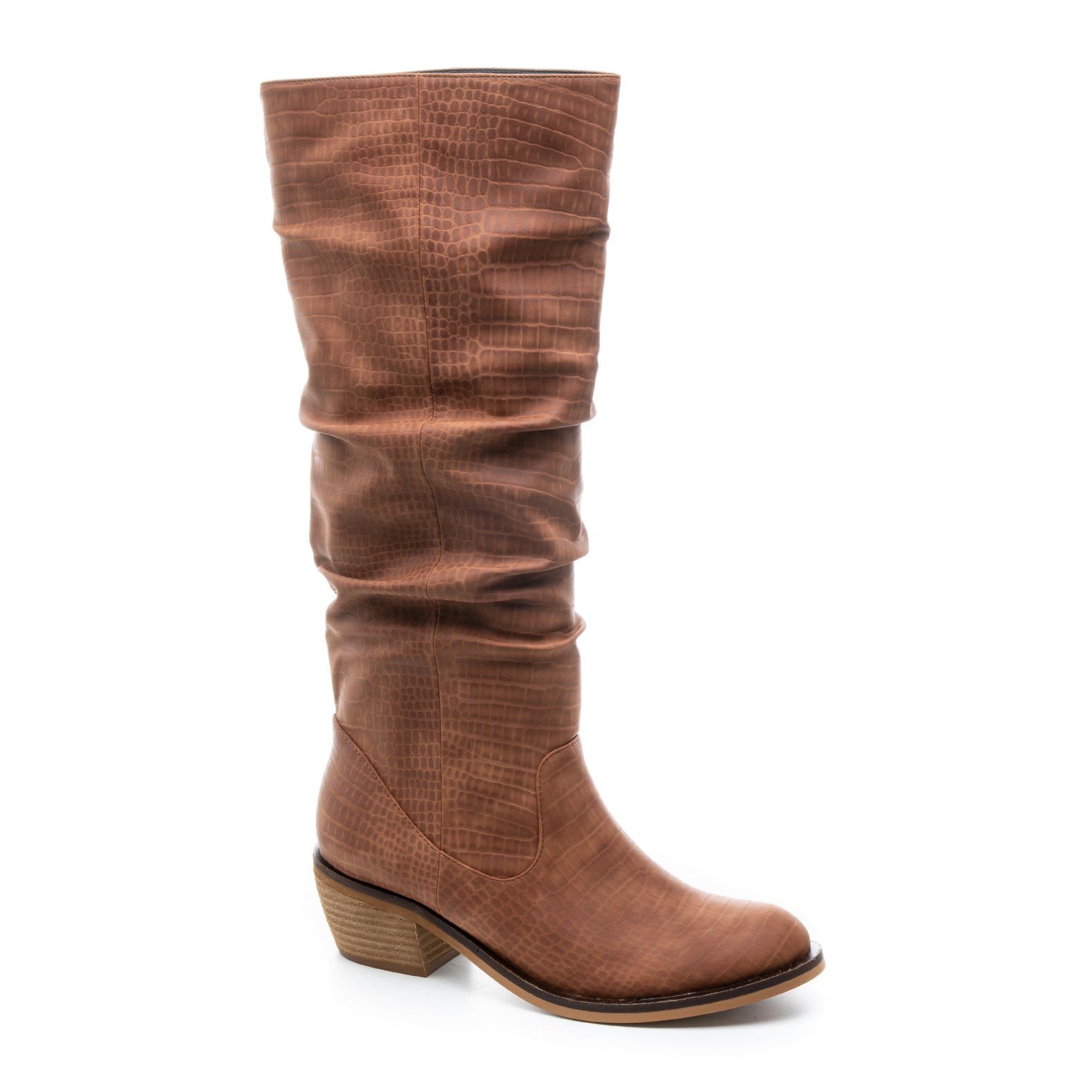 Cognac hotsell slouch boots