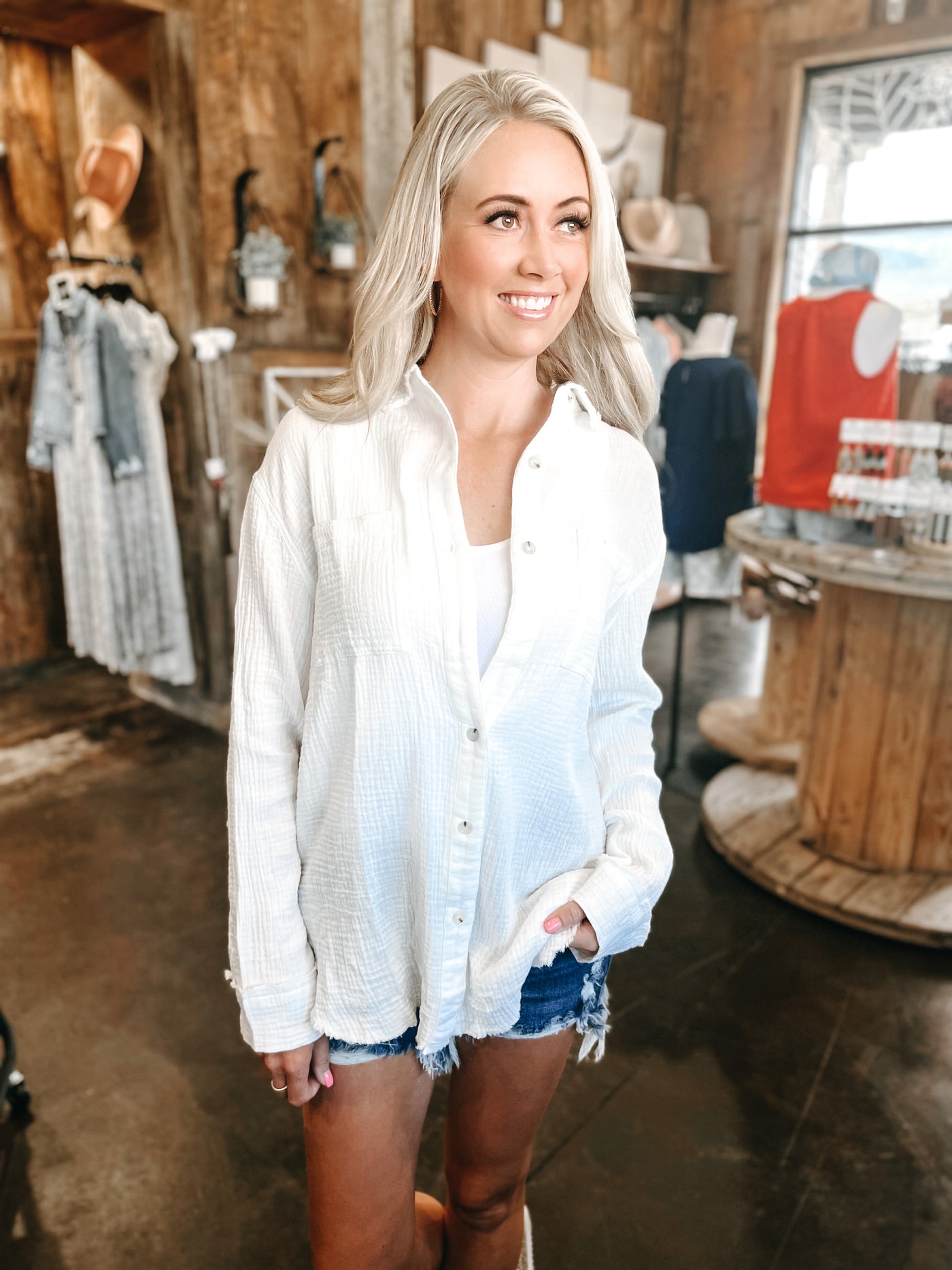 White Zenna Button Up Shirt