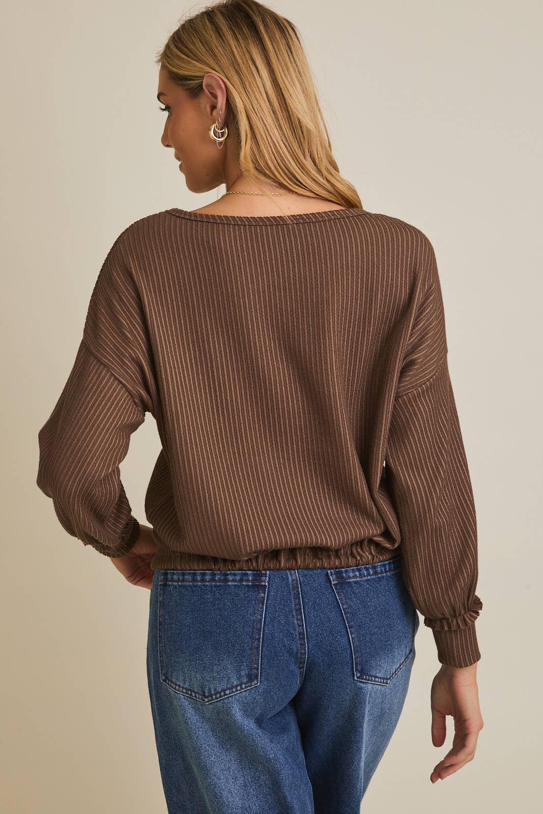 Mocha Top with Front Tie