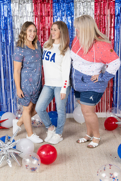 IN STOCK Knot Dress - Aviators and Fireworks