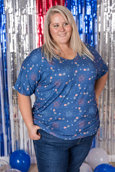 IN STOCK Chloe Cozy Tee - Aviators and Fireworks