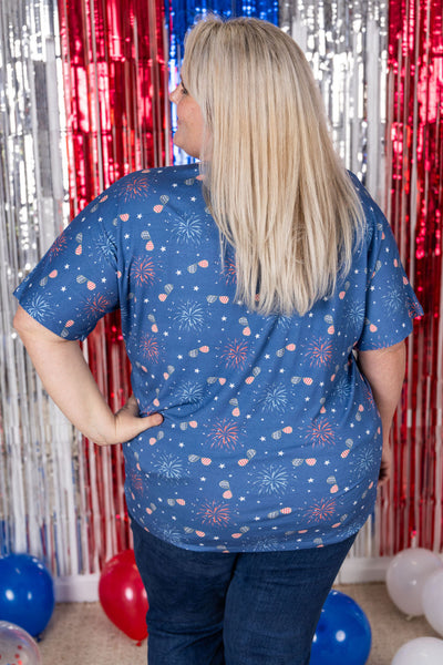 IN STOCK Chloe Cozy Tee - Aviators and Fireworks