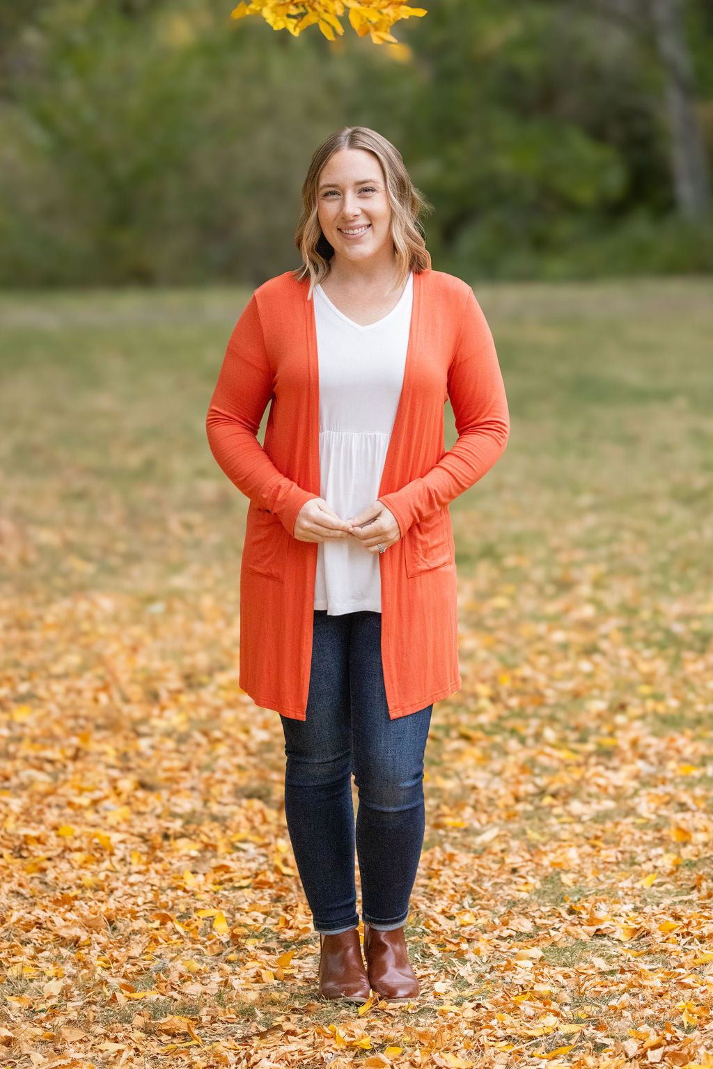 IN STOCK Classic Cardigan - Pumpkin