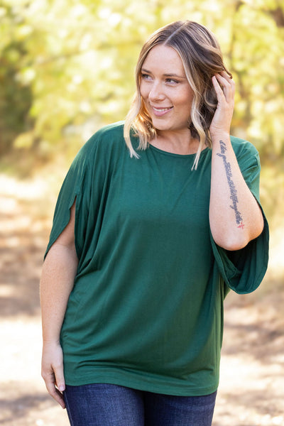 IN STOCK Darcy Dolman Top - Forest Green | Women's Flowy Top