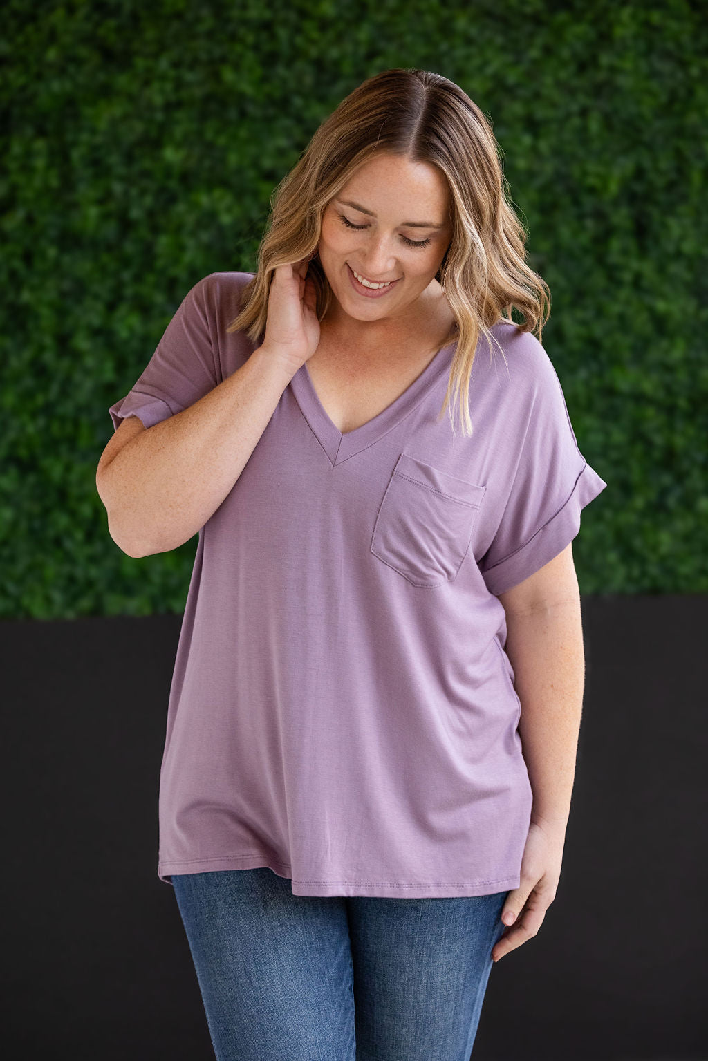 IN STOCK Sierra Pocket Tops - Dusty Purple