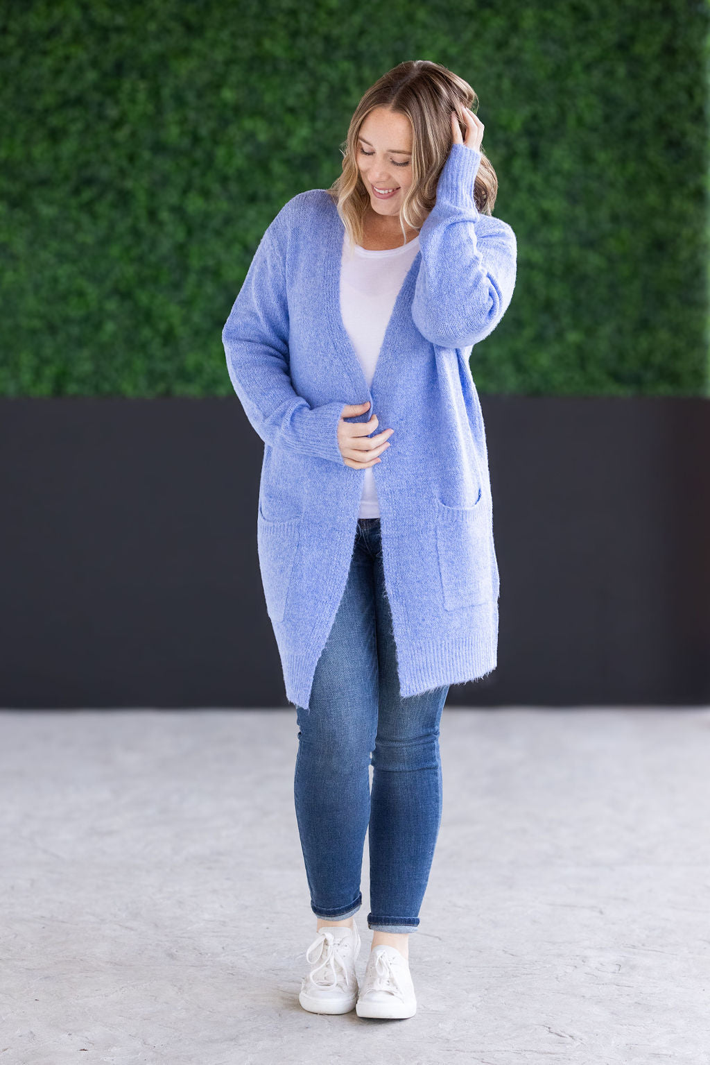 IN STOCK Madison Cozy Cardigan - Blue