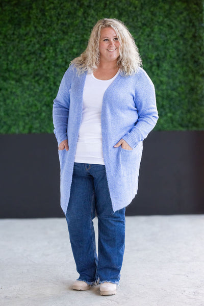 IN STOCK Madison Cozy Cardigan - Blue