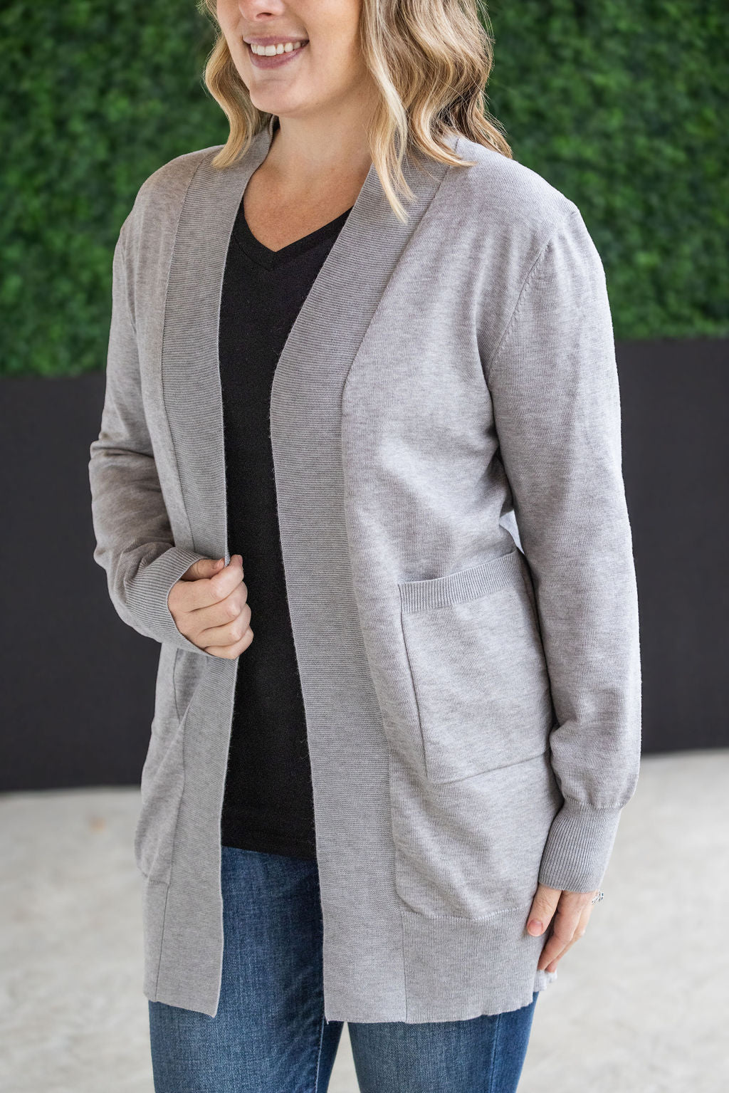 IN STOCK High Pocket Cardigan - Grey FINAL SALE