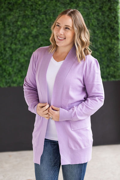 IN STOCK High Pocket Cardigan - Lavender FINAL SALE