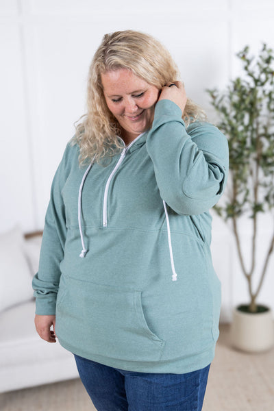 IN STOCK Pixie Pocket Halfzip Hoodie - Sage