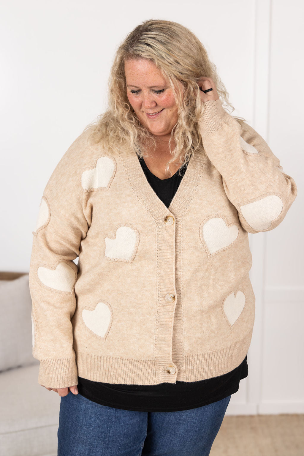 IN STOCK Sweetheart Cardigan - Tan