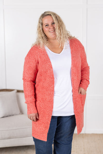 IN STOCK Madison Cozy Cardigan - Cherry Blush