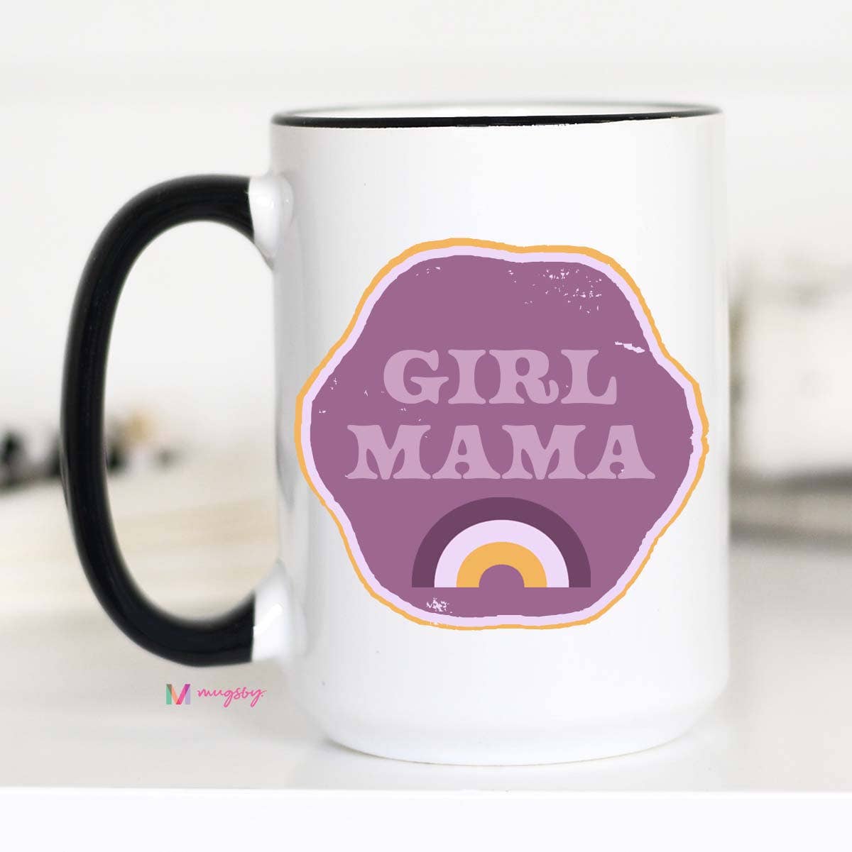 Girl Mama Retro Mother's Day Mug, Girl Mom Mug: 11oz