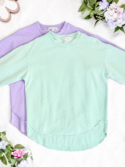 IN STOCK Vintage Wash Pullover - Lavender