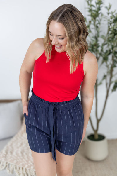 IN STOCK Libby Linen Shorts - Navy