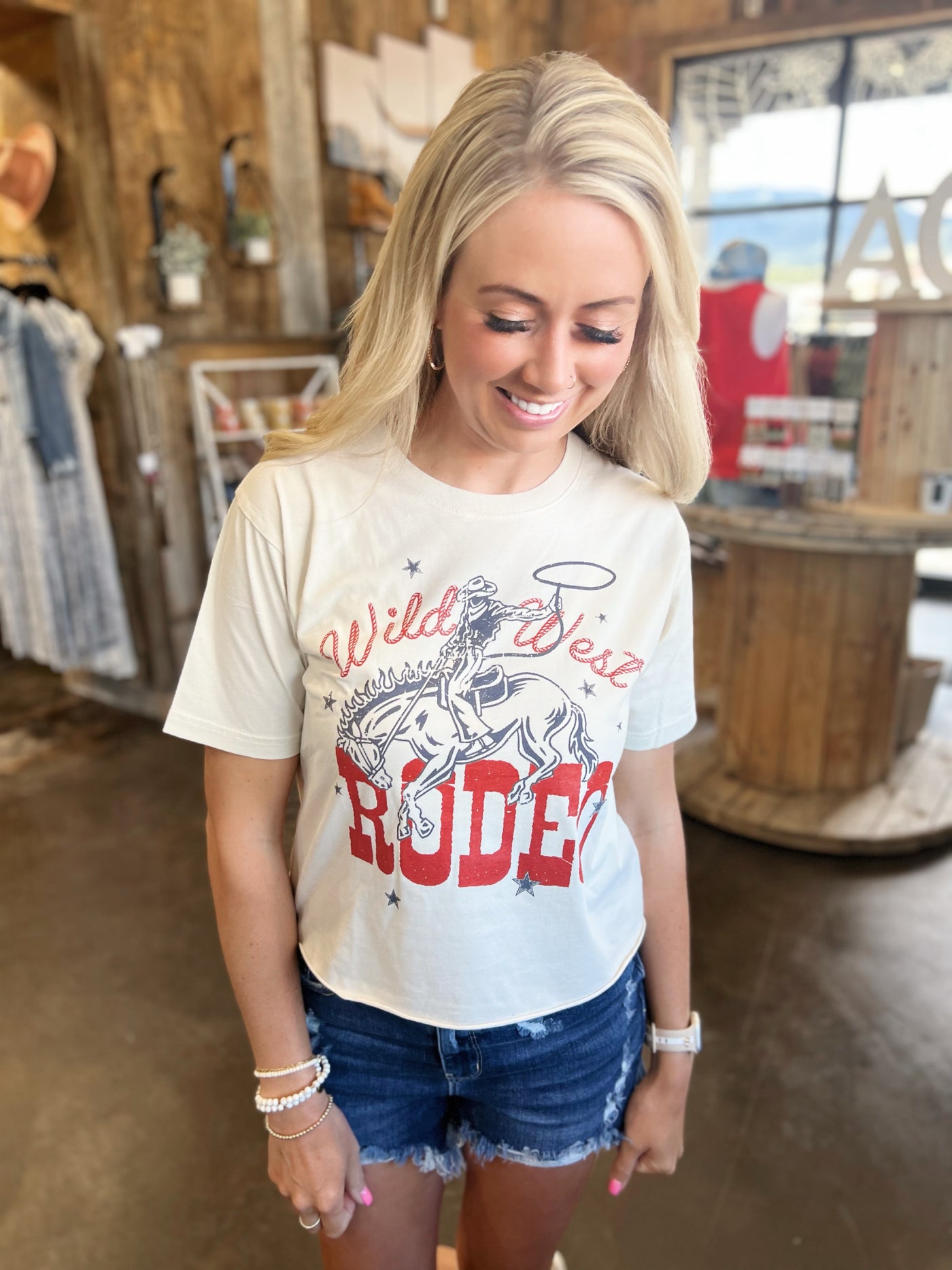 Wild West Rodeo Cropped Graphic T-Shirt