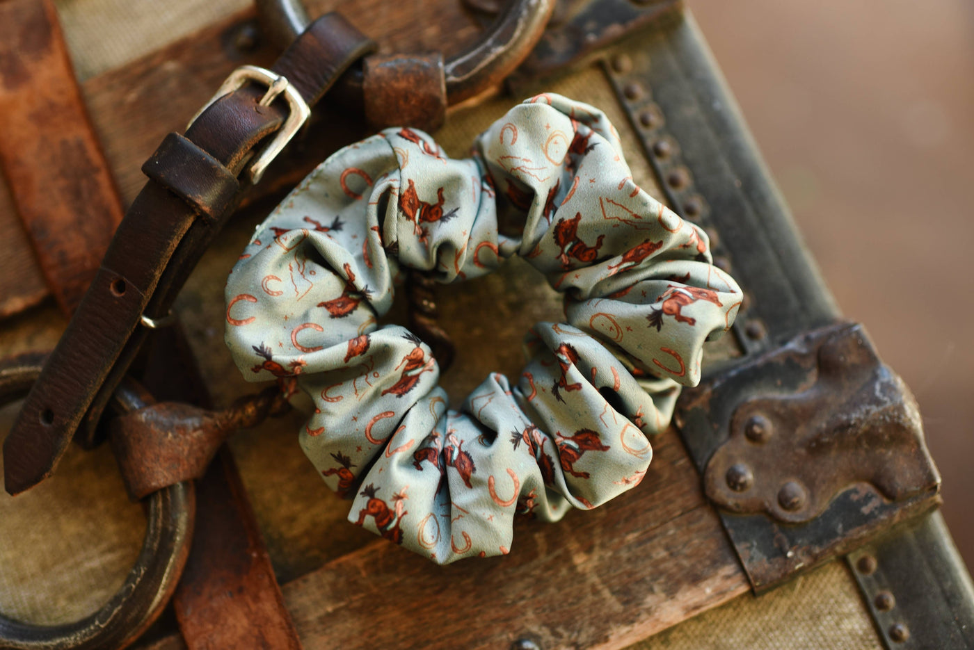 Yeehaw Cowgirl Rodeo Scrunchie Cowgirl Hair Accessory - Stocking Stuffer Gift