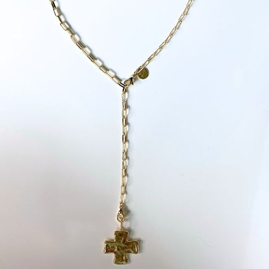 Hammered Cross Charm