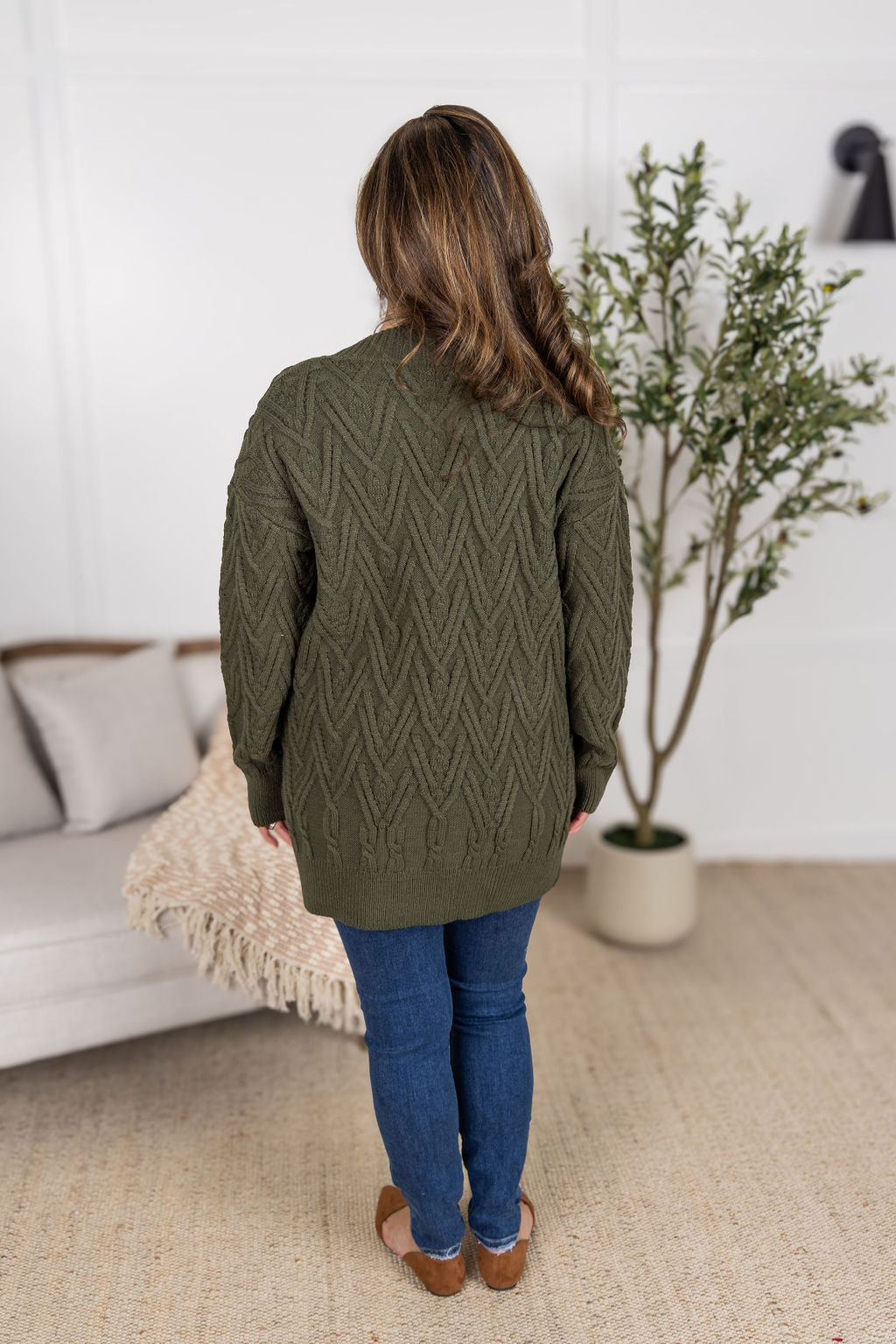 IN STOCK Brooks Button Sweater Cardigan - Olive