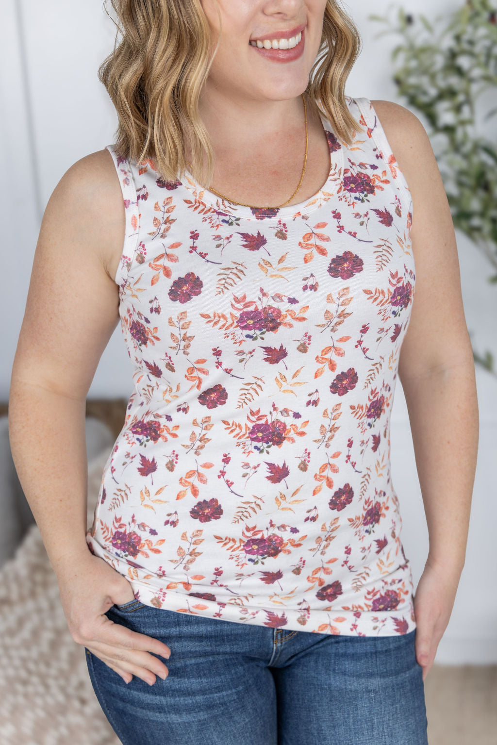 IN STOCK Ava Tank - Autumn Floral