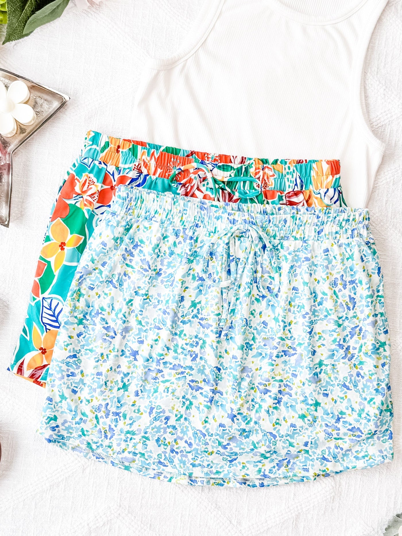 IN STOCK Sienna Skort - Aqua Micro Floral