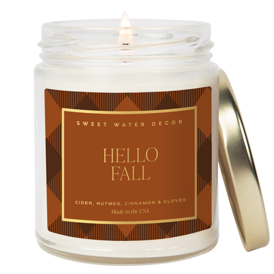 Hello Fall 9 oz Soy Candle