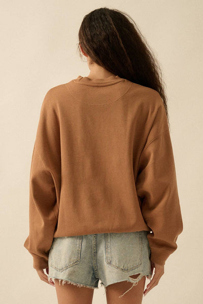 Floral Horseshoe Thermal Graphic Top