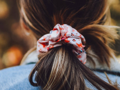 Brunette Cowgirl and Horse Scrunchie Cowgirl Hair Accessory Cowboy Boots Scrunchie Cowgirl Hair Accessory - Stocking Stuffer Gift