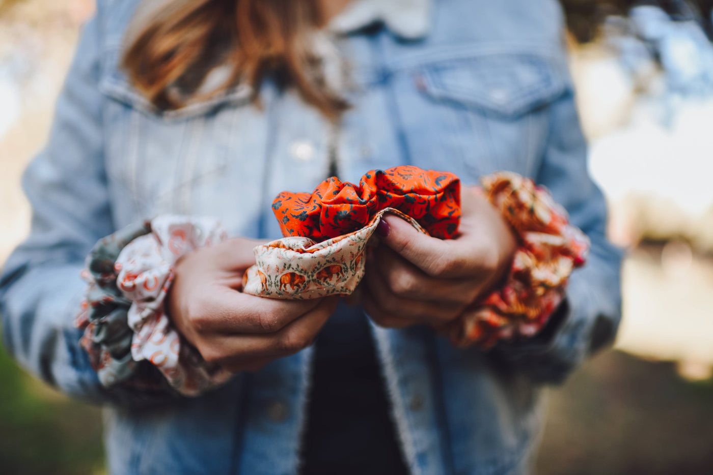 Western Saddle in Arena Brown Scrunchie Cowgirl Hair Accessory - Stocking Stuffer Gift