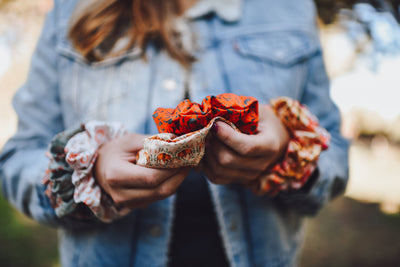 Western Saddle in Arena Brown Scrunchie Cowgirl Hair Accessory - Stocking Stuffer Gift