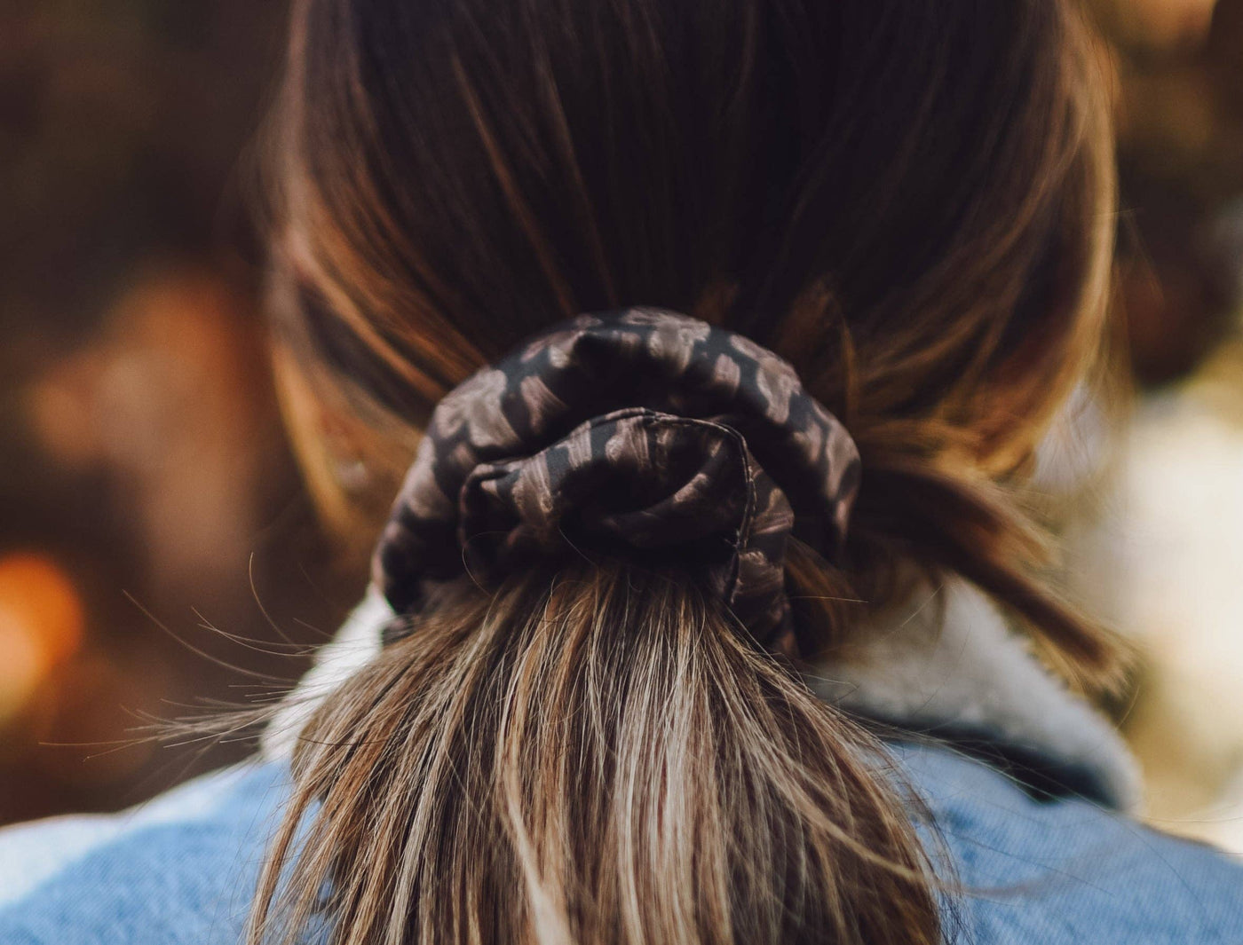 Western Saddle in Arena Brown Scrunchie Cowgirl Hair Accessory - Stocking Stuffer Gift
