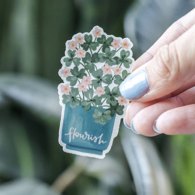 Flourish Plant Clear Decal Sticker