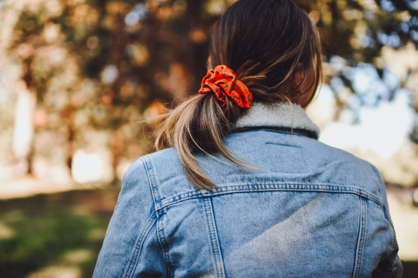 Spurs N’ Horseshoes in Rust Scrunchie Cowgirl Hair Accessory - Stocking Stuffer Gift