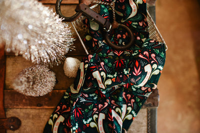 Holly Horseshoe Christmas Tea Towel - Holiday Gift