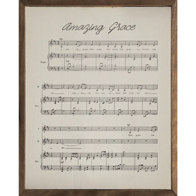 Amazing Grace Sheet Music Antique White: 8 x 10 x 1.5