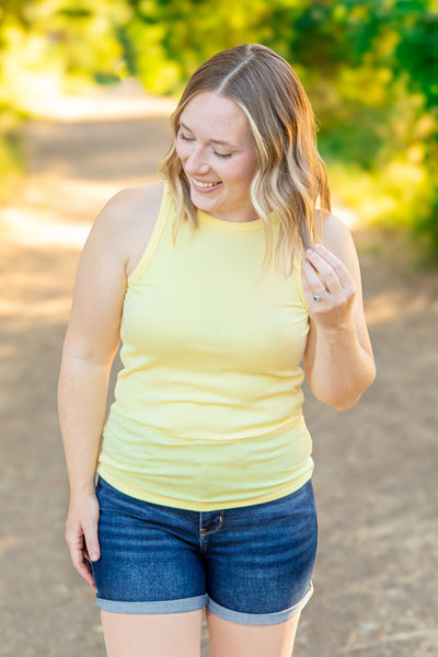 IN STOCK Tara Ribbed Tank - Yellow