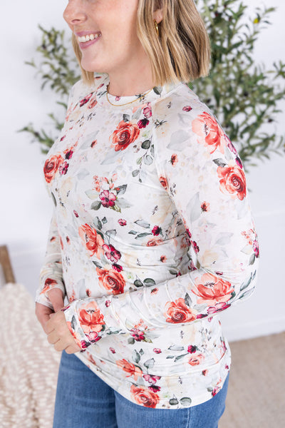 IN STOCK Blair Long Sleeve Top - Pink Bloom