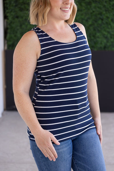 IN STOCK Tiffany Tank - Navy and White Stripes