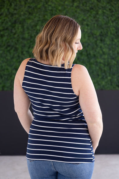 IN STOCK Tiffany Tank - Navy and White Stripes