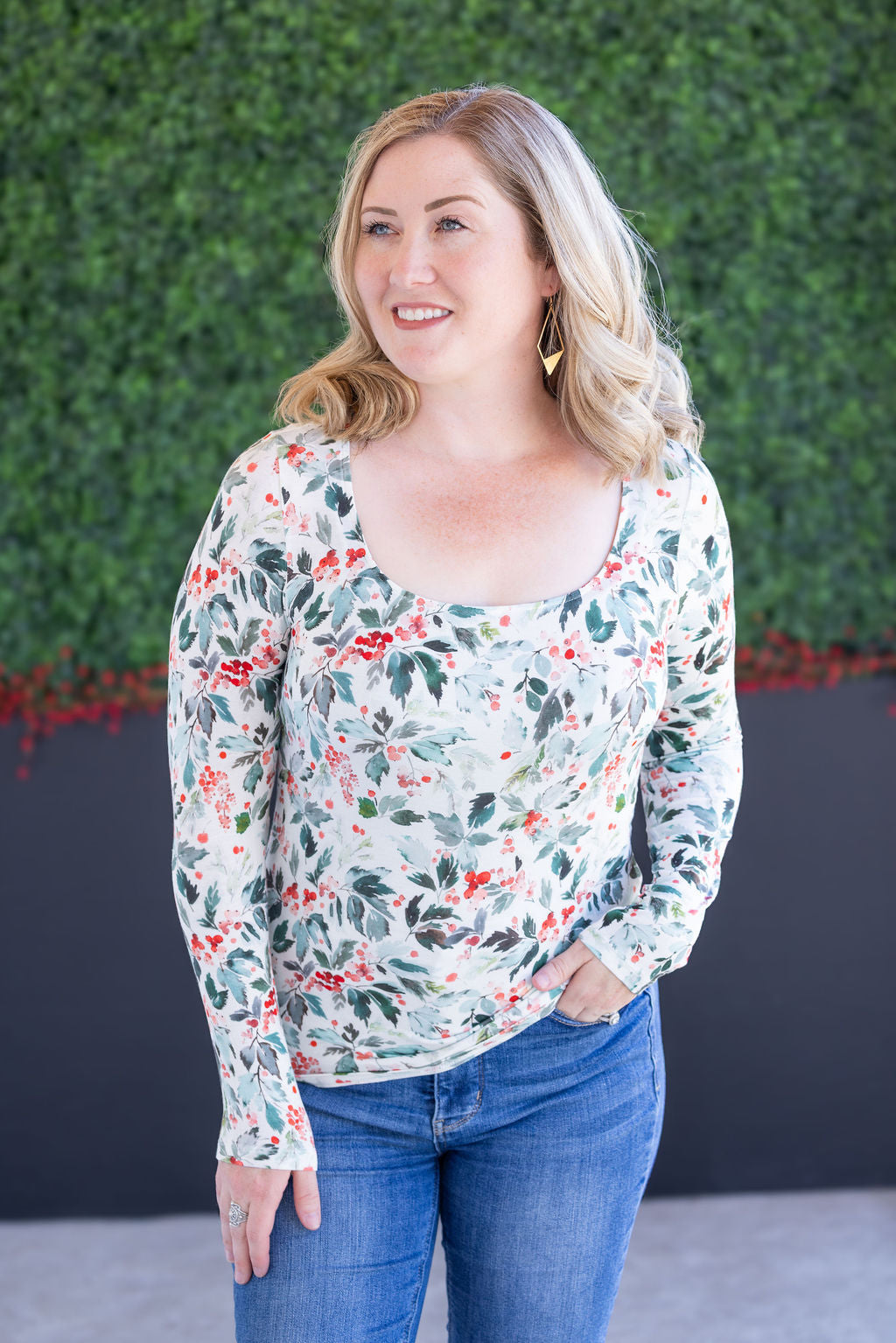 IN STOCK Alyssa Long Sleeve Top - Winter Berry