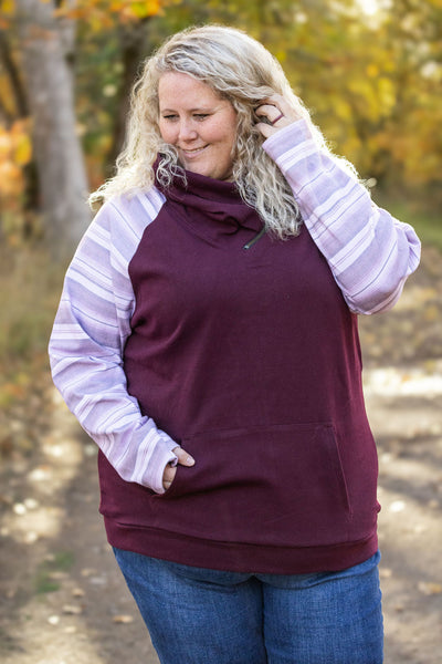 IN STOCK Classic Zoey ZipCowl Sweatshirt - Berry Serape