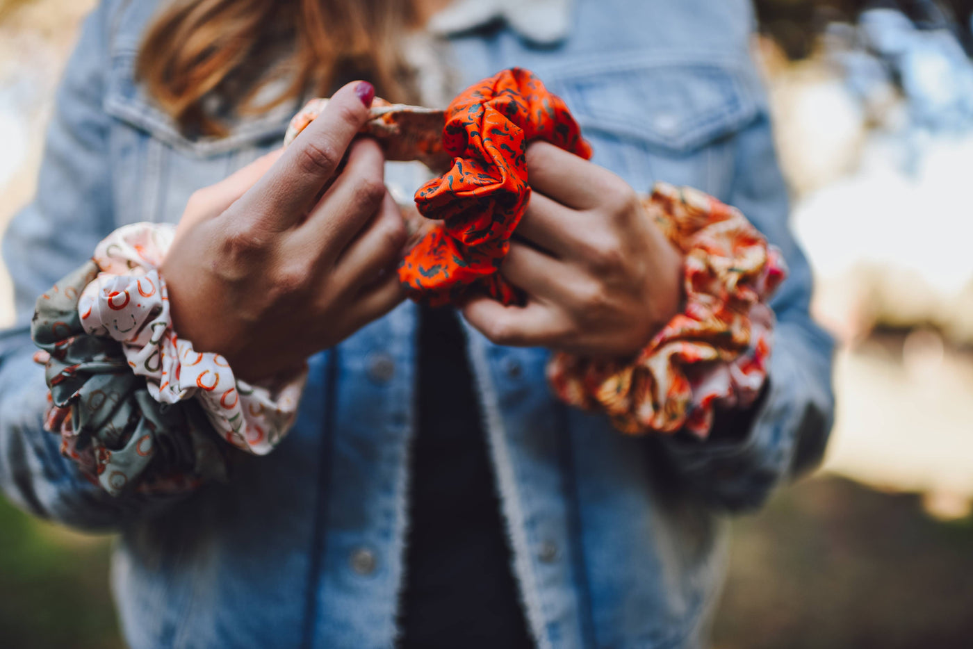Lucky Wildflowers Scrunchie Cowgirl Hair Accessory - Stocking Stuffer Gift