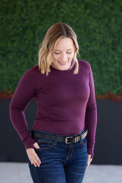 IN STOCK Blair Long Sleeve Top - Plum