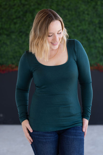 IN STOCK Alyssa Long Sleeve Top - Hunter Green