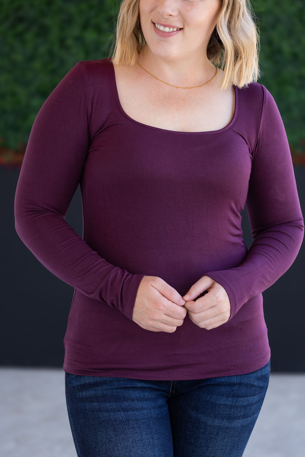 IN STOCK Alyssa Long Sleeve Top - Plum