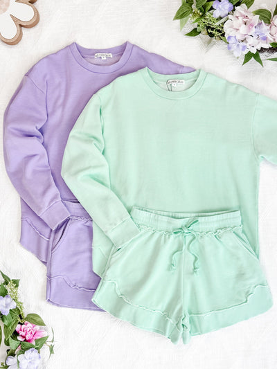 IN STOCK Vintage Wash Pullover - Lavender