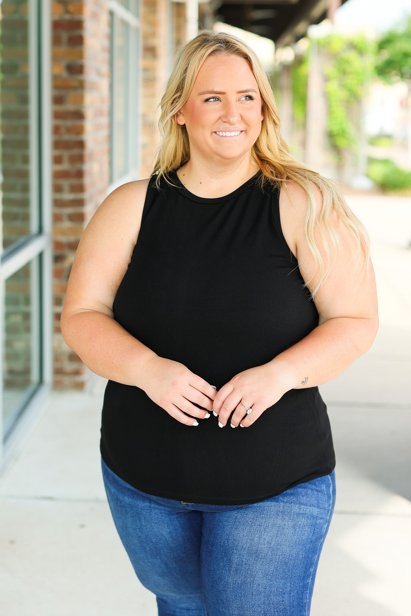 IN STOCK Tara Ribbed Tank - Black | Women's Tank Top