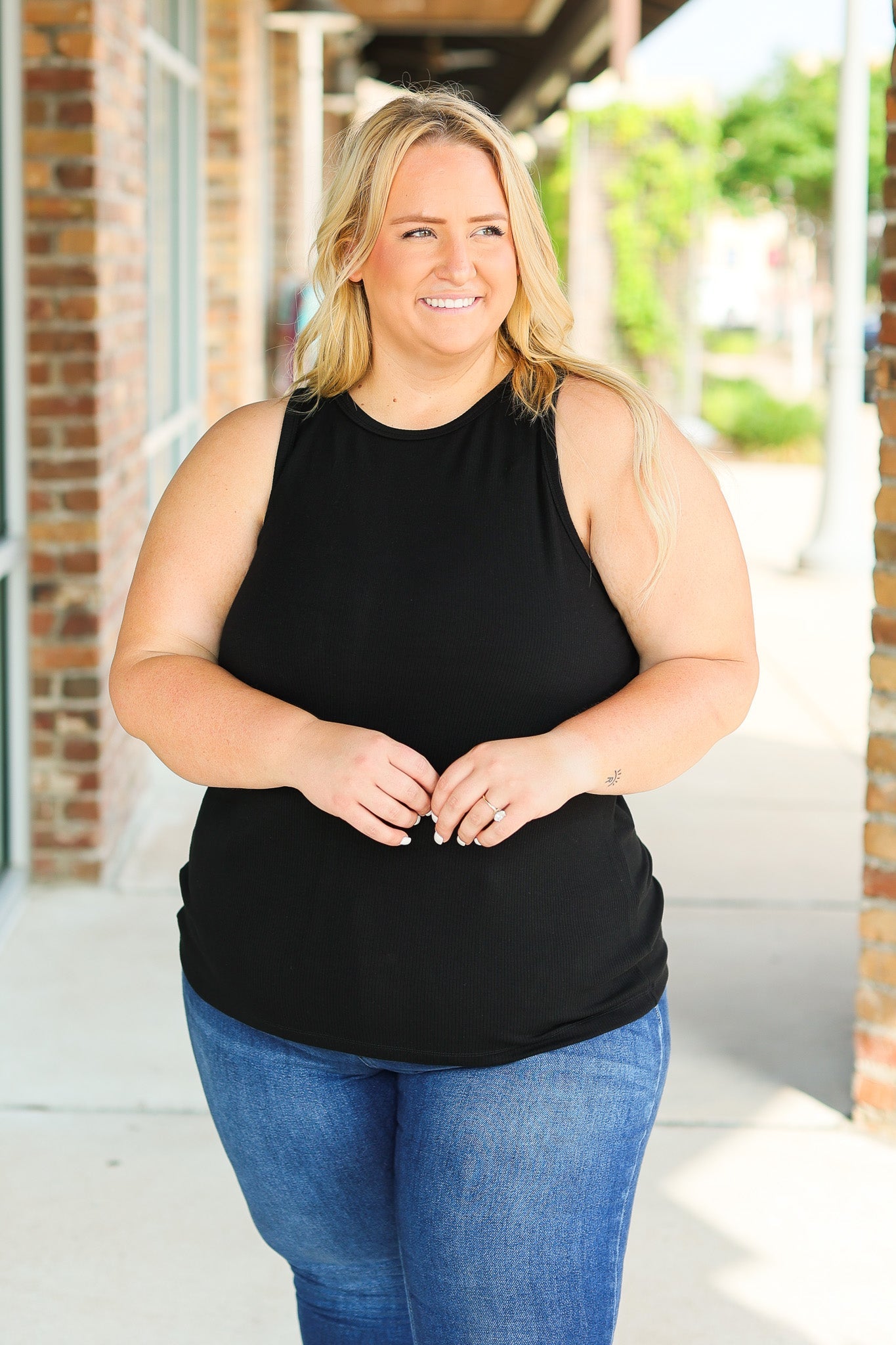 IN STOCK Tara Ribbed Tank - Black | Women's Tank Top