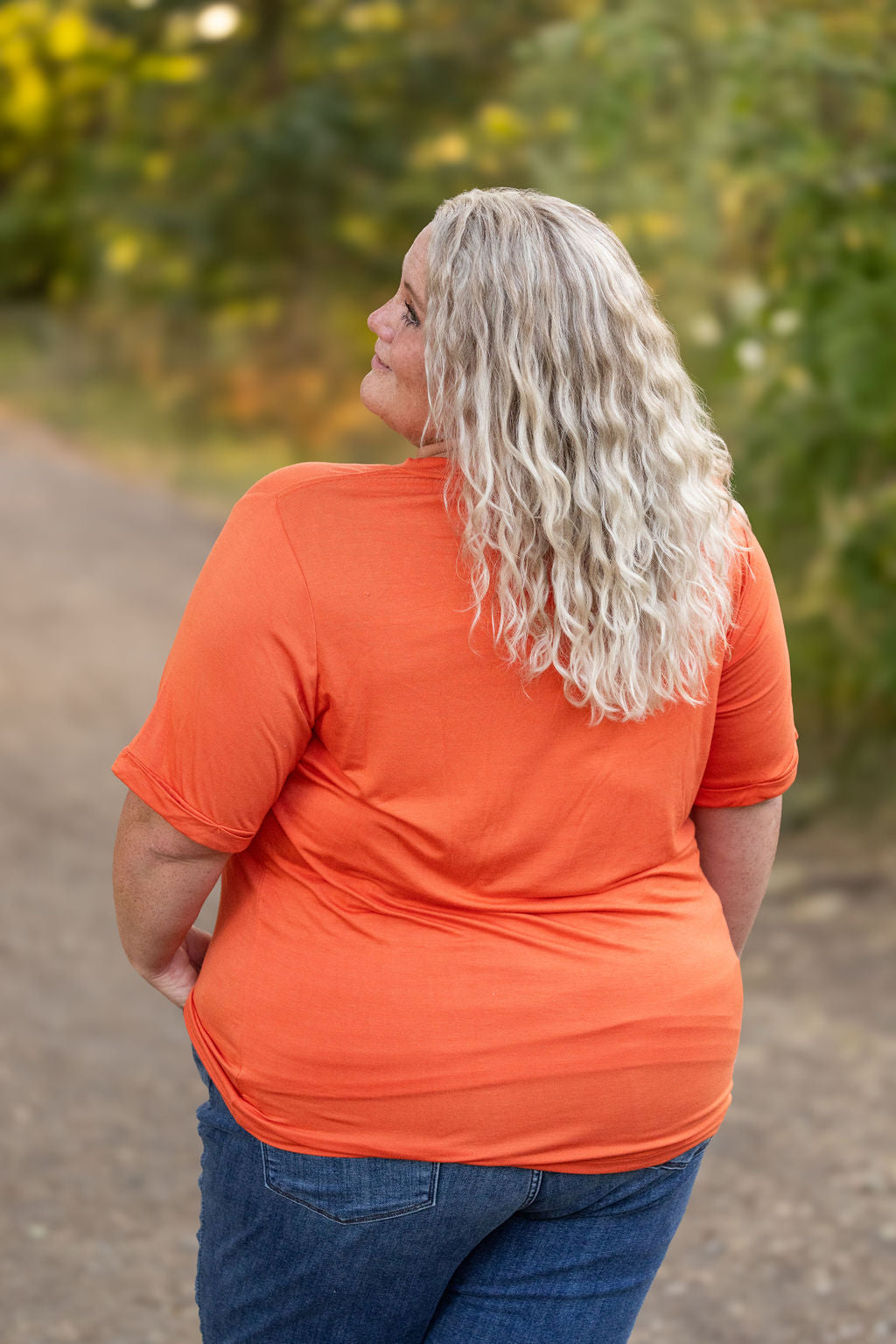 IN STOCK Sophie Pocket Tee - Pumpkin | Women's Short Sleeve