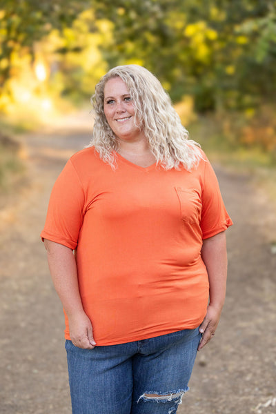 IN STOCK Sophie Pocket Tee - Pumpkin | Women's Short Sleeve